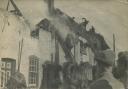 Fighting a fire in Winchester Street, taken by Reg Simmonds in 1946