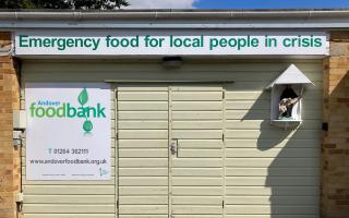 Andover Foodbank has been given a donation by the Aster Group