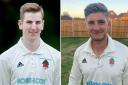 Nathan Birks (left) and Charlie Ayers put on a partnership of 120 for the fourth wicket
