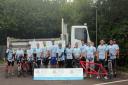 Some of the cycle team who raised more than £5,000 for Naomi House