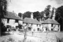 The Home of St Francis, Church Lane, Goodworth Clatford. In the 1930s this home became a refuge for out-of-work men during the slump of the 1930s. The home closed when work became more plentiful during WW2.  Photo from the John Marchment collection.