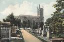 : St Mary's Churchyard, circa 1908. Postcard from the David Howard collection.