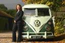 Fun alternative: Lisa Tompkins with Archie, her VW camper van.