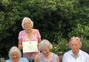 Val, Betty, Mavis and Cynthia received long service awards from the Upper Clatford WI