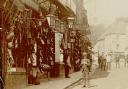 A glorious display of stock in the upper High Street in 1905