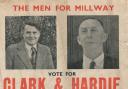 Labour election poster for candidates in Andover in 1954
