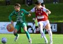 Josh Chatee playing for Bodens BK FF (in green)