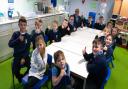 Roman Way Primary School pupils enjoying their new classroom