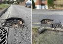 The pothole on Winchester Road in Andover