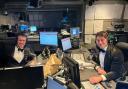 Edward and OJ Borg at the BBC Radio 2 studios