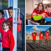Pupils at the Wellington Eagles Primary Academy's new site