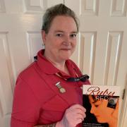 Rosemarie Martin with her new book, Ruby Red