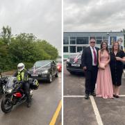 Jessica Winter, 16, recieved a close protection security escort to her prom at Harrow Way Community School.