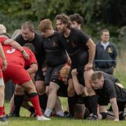An all-powerful Andover scrum. Credit: Paul Campbell