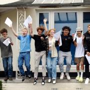 Pupils at Rookwood School receive their GCSE results