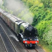 The Flying Scotsman steaming through Andover on Saturday, June 17