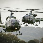 The aircraft which is due to be retired from military service on Tuesday, October 31 was flown in a formation of three helicopters