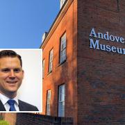 Andover Museum with inset of Cllr Phil North