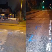 Southern Water is carrying out work in Winchester Road