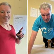 Bobby Mackie from Andover is doing 100 push-ups each day in April to raise money for a cancer charity