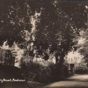 Salisbury Road, Andover, looking north in 1919. Postcard from the David Howard collection.