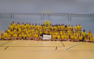 Gemini Netball Club received a donation of £1083 from The Jamie G Sporting Trust during their training on the September 18