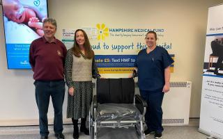 Hampshire Medical Fund and Anton Rotary Club present Bariatric Wheelchair to Andover Hospital