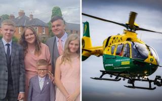 Tyler was flown to Southampton hospital by the Hampshire and Isle of White Air Ambulance