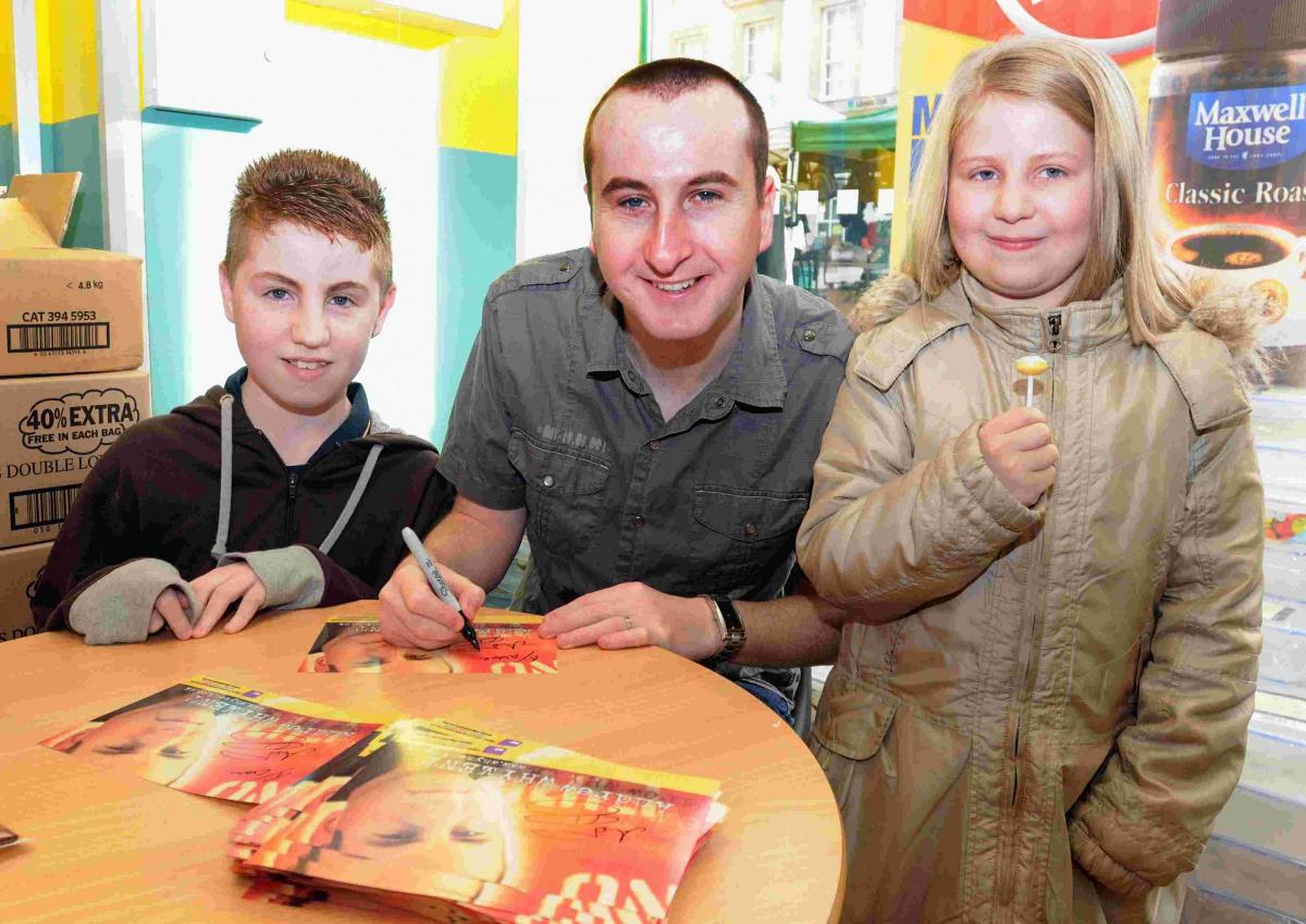 Coronation Street's  Kirk (actor Andy Whyment) opening Poundland in 2010