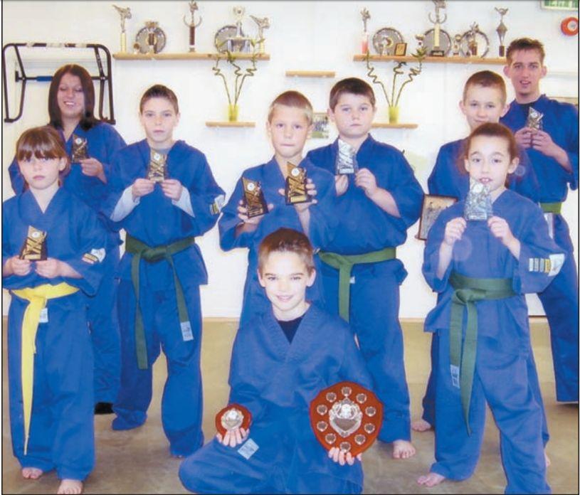 THE team at the Peak
Kickboxing Academy following their annual
student award evening