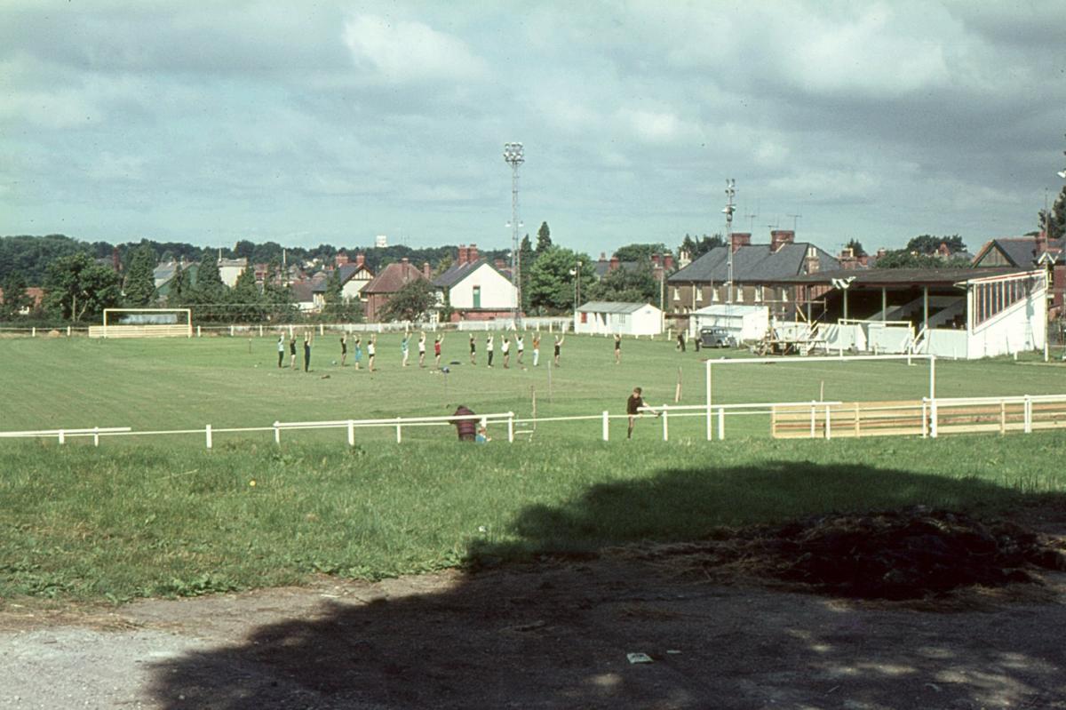 The Walled Meadow Football Ground. Today the site of houses and flats.

Picture from the Jeffrey Saunders collection.