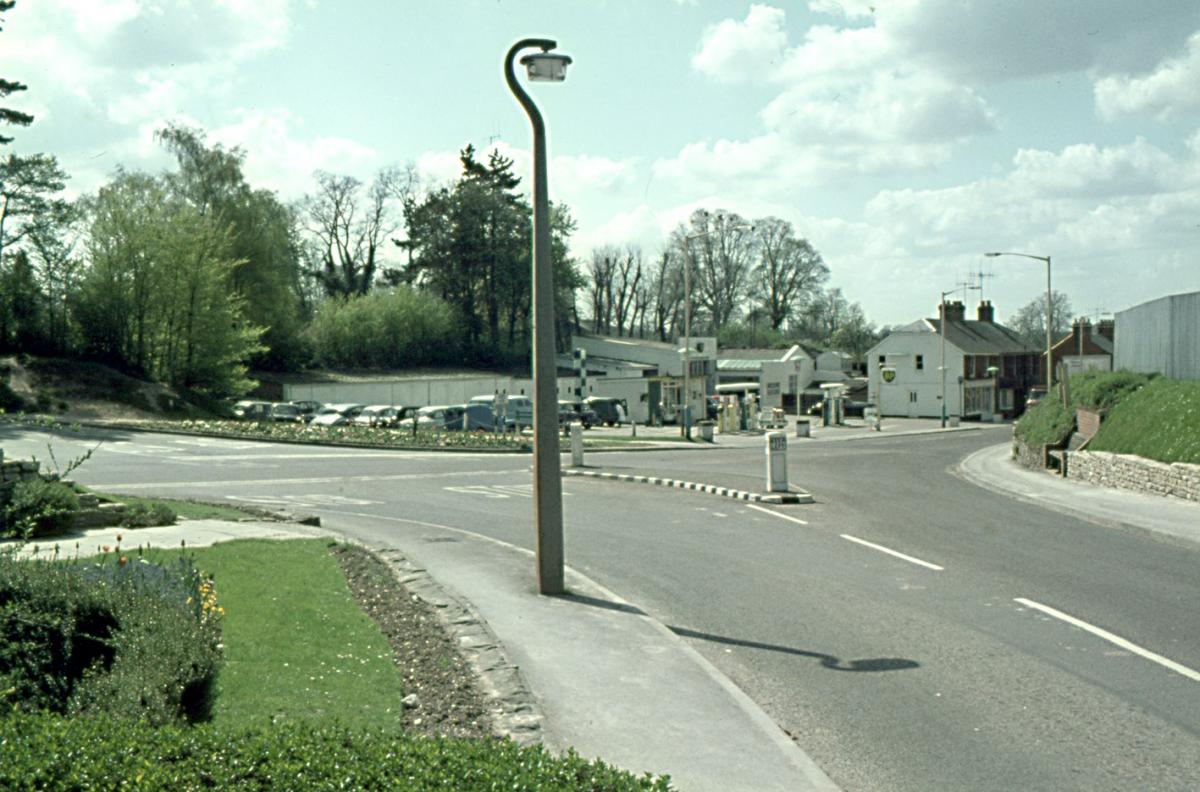London Road Service Station. The road left to right is the A303 with the Micheldever Road being the trunk road to London.

Picture from the Jeffery Saunders collection