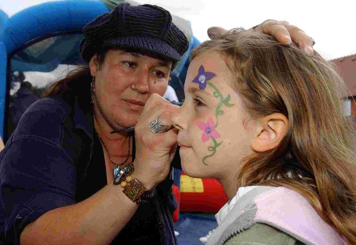 Face Painting at the Andover Phoenix Centre Fete in 2007.
