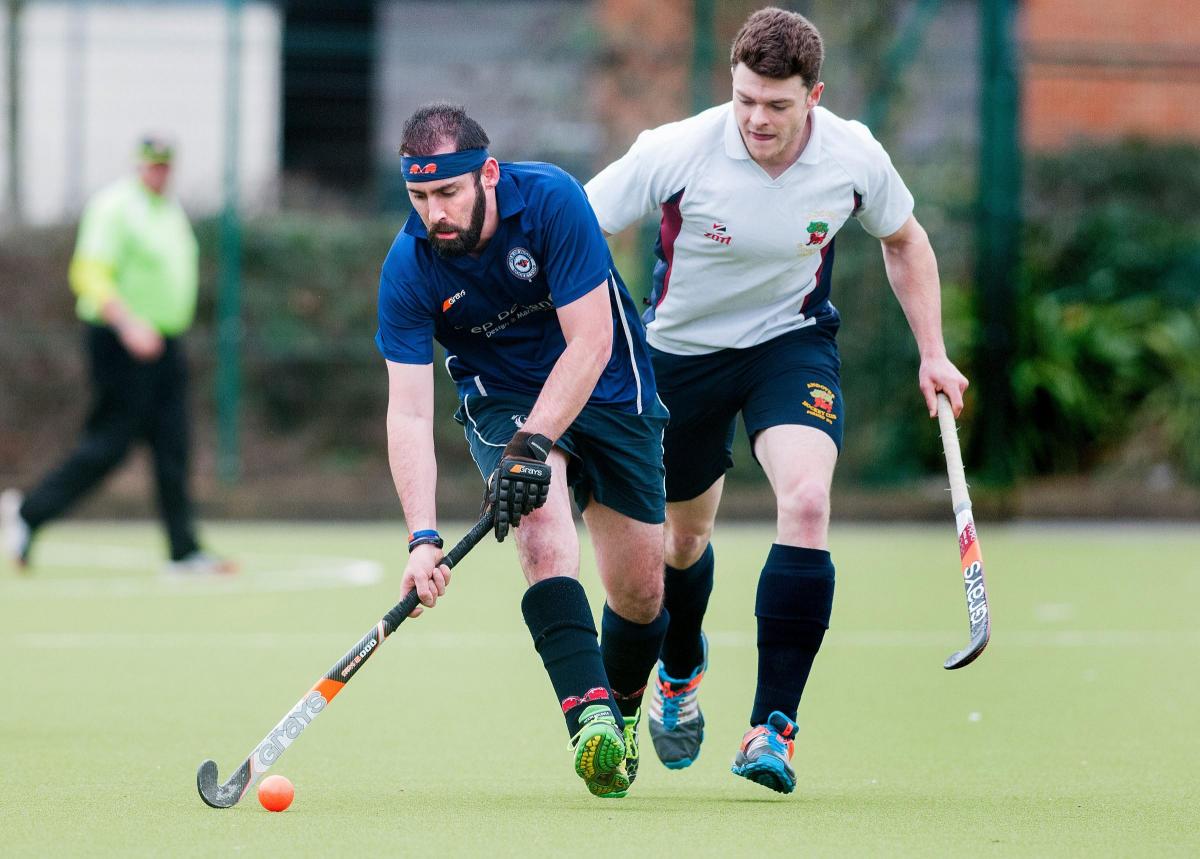 Action from Andover Hockey Club's Mens II v Isle of Wight. 25th Feb 2017 - Picture Andy Brooks