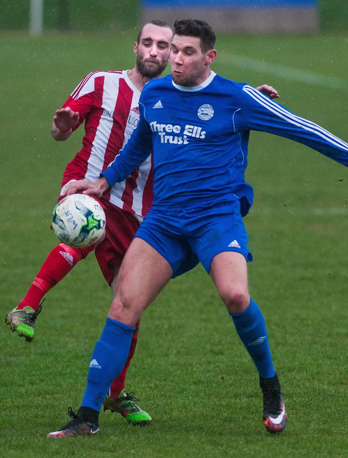 Action from Whitchurch United's 0-4 home defeat to Portland United. 25th February 2017 - Picture Andy Brooks