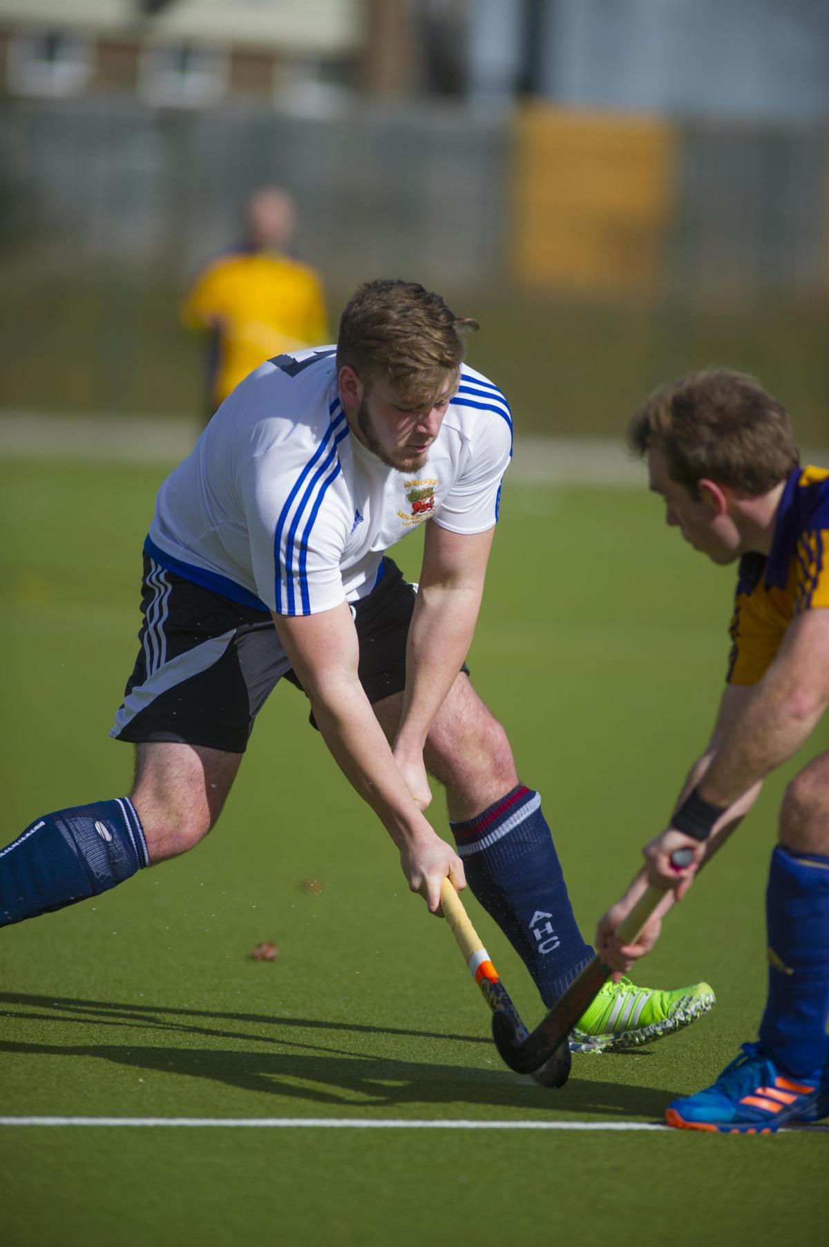 Action for Andover Men's 1st team hockey 3-5 defeat to Winchester - Picture Daniel Murphy