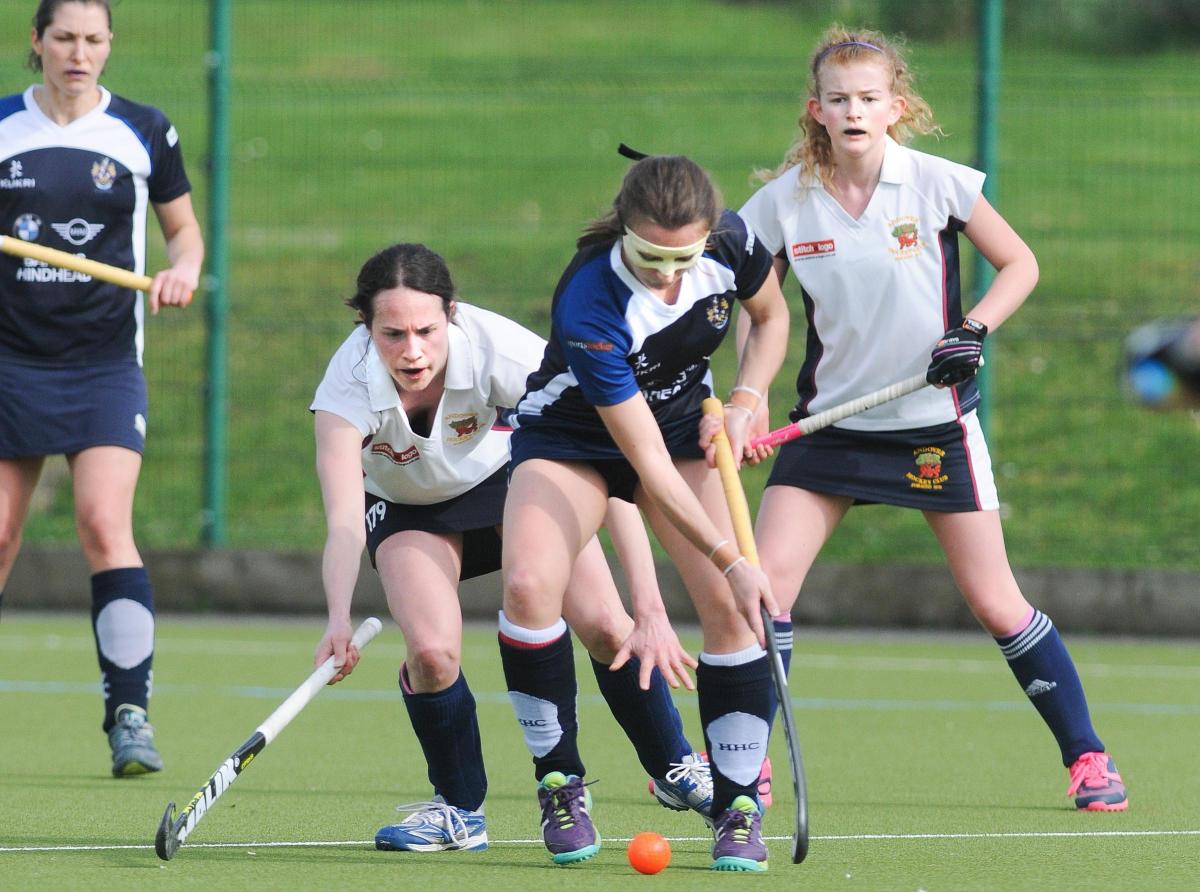 Action from Andover Hockey – Ladies 1 v Haslemere 1 - 11 March 2017 - Picture Andy Brooks