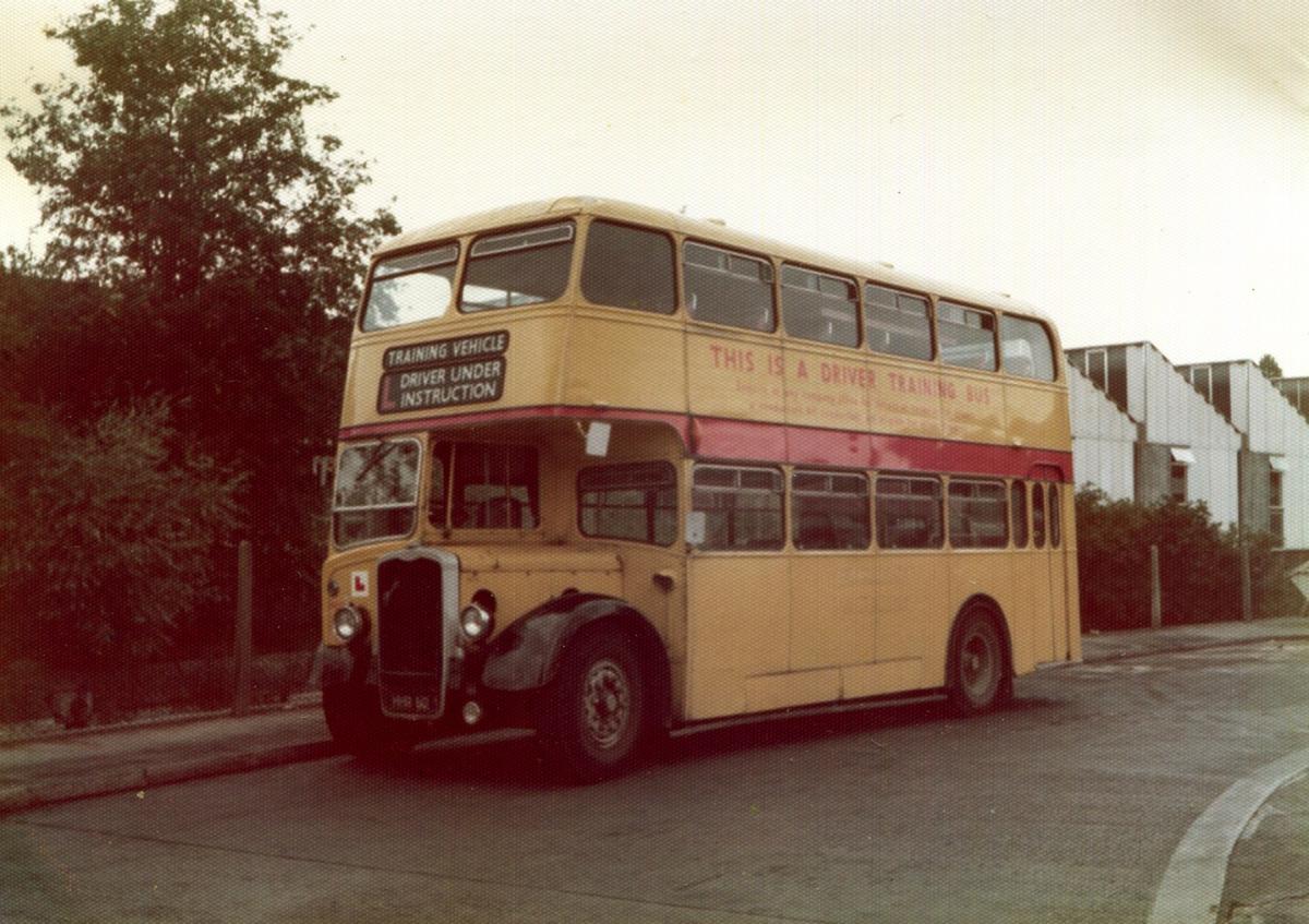 The Training Bus in the late 70s / early 80s. The Standard Press  is in the background (today the site of the Be Wiser Insurance offices). Picture Jeffery Saunders
