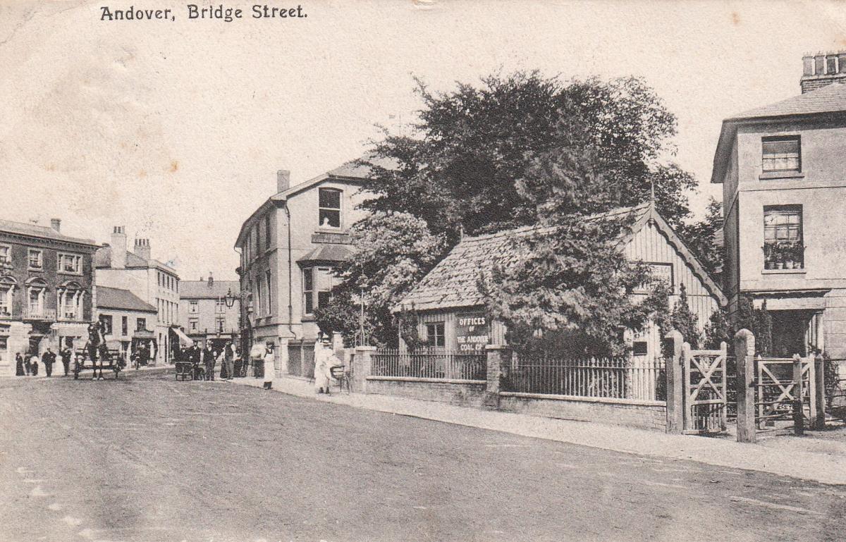 Site of bus station on Bridge Street. c.1900. Postcard from the David Howard collection