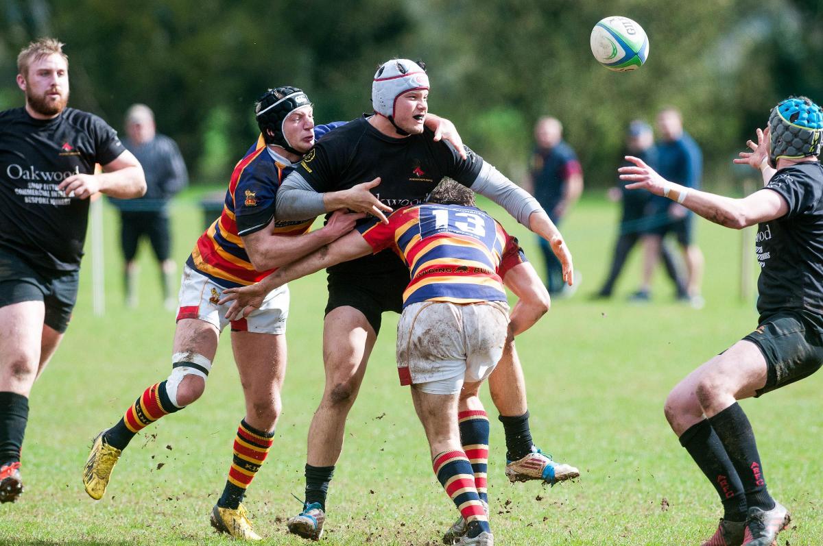 Action from Andover Rugby Club's 29 - 5 win over KCS Old Boys at Goodship Park. 1 April, 2017 - Picture Andy Brooks