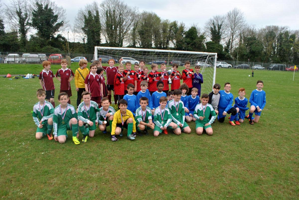 Andover Schools Football, Knock out Cup,Tuesday, 4 April, 2017 - All the teams who participated that day