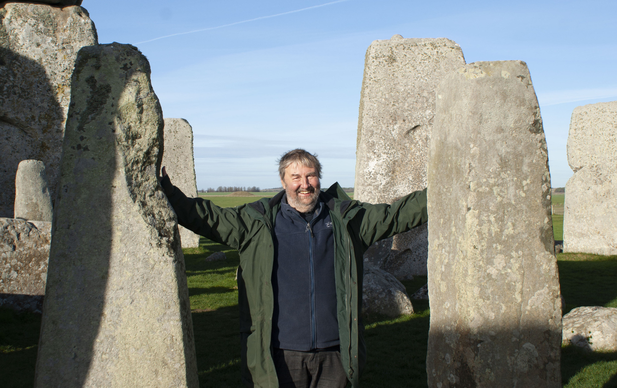 Professor Mike Parker Pearson at Stonehenge - Picture Barney Rowe/ BBC. Copyright PA Media