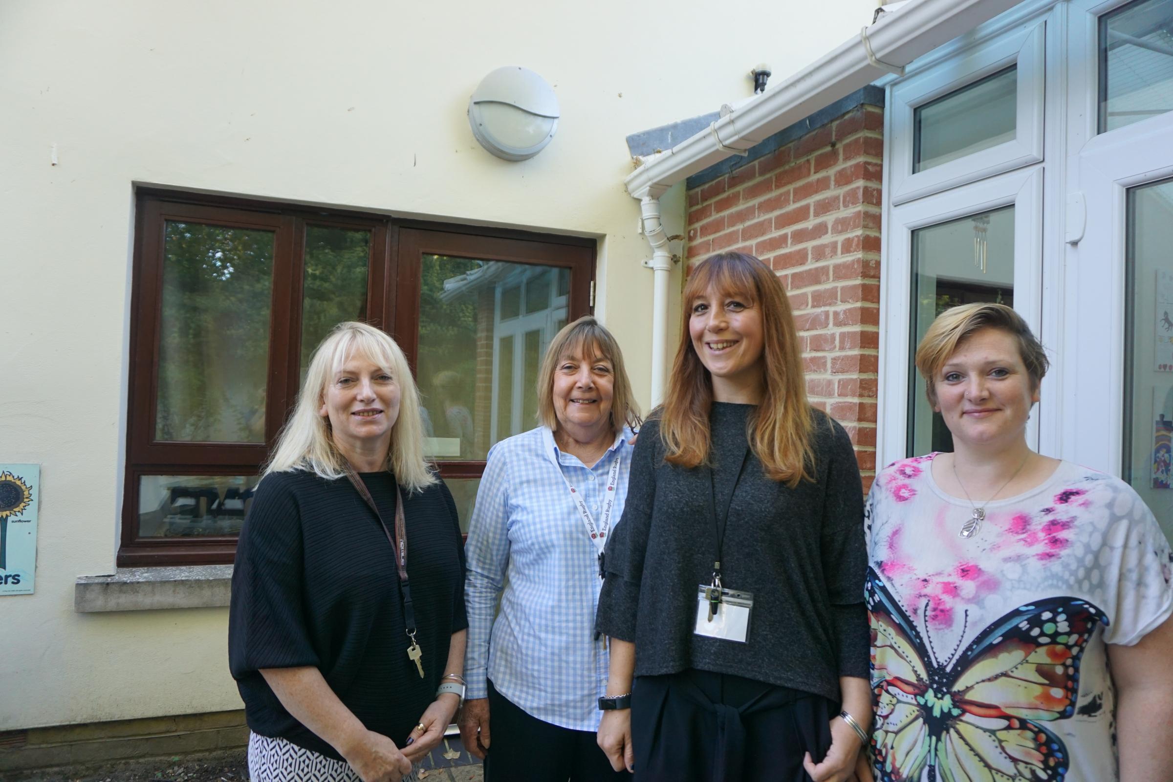 Centre staff Cheryl Chalkley, Yvonne Bradbury, Melody Lee and Carol Norman 
