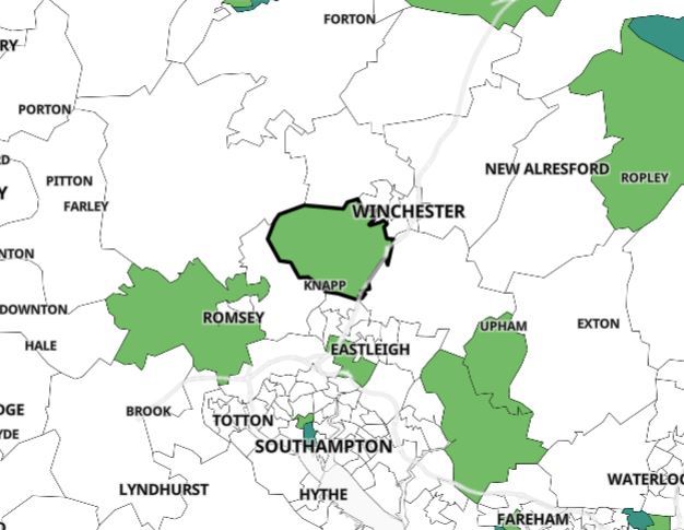 Rise in cases in three areas of Winchester district