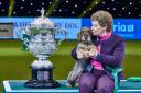 Best in Show winner Kim McCalmont, with Maisie on the fourth day of Crufts 2020. Picture: PA