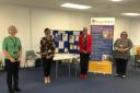 -L-R: Sue Bowsher (HR at Andover Mind); Laura Mouzouris-Lodge (deputy director of advice & information for carer support and dementia advice); Kim Francis (director of wellbeing services at Andover Mind); Lisa Levey (Basingstoke Wellbeing Centre.
