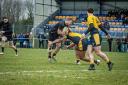 Ryan McGealy carries strongly for Andover against Basingstoke