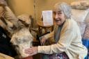 Charlie meeting residents at the care home