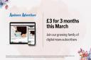 Subscribe and get three months for just £3