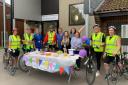 The cyclists stopped off at Andover Health Centre